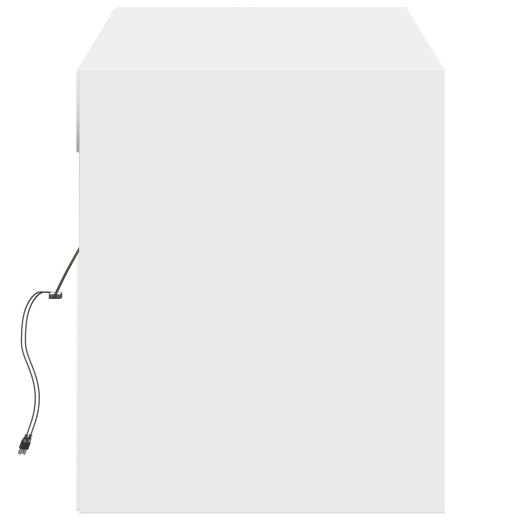 vidaXL Ścienna szafka TV z LED, biała, 140x31x38 cm