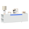 vidaXL Ścienna szafka TV z LED, biała, 135x31x39,5 cm