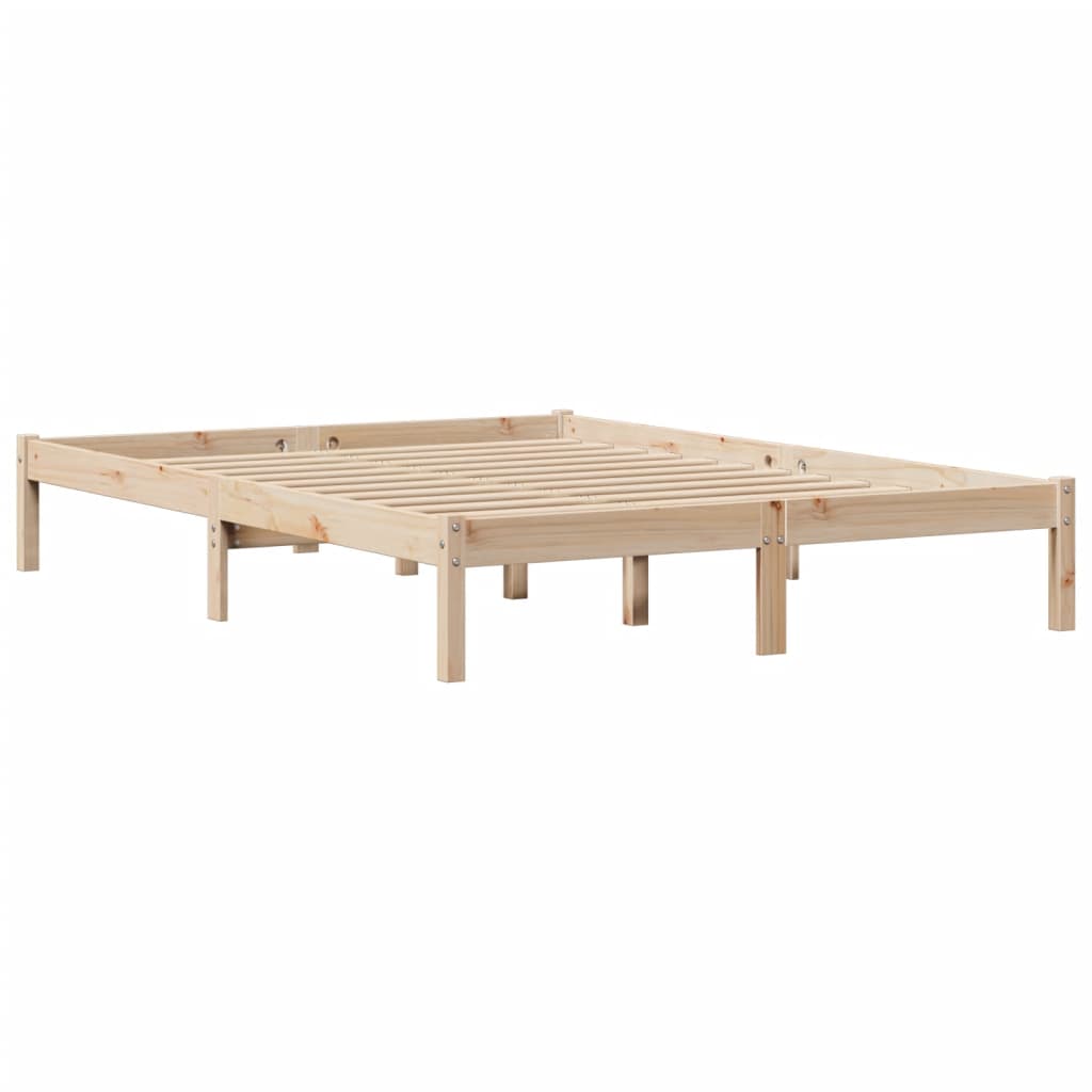 vidaXL Rama łóżka bez materaca, 120x190 cm, lite drewno sosnowe