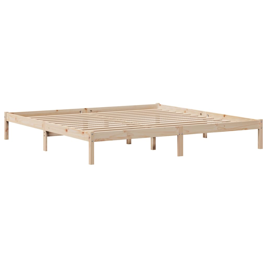 vidaXL Rama łóżka bez materaca, 200x200 cm, lite drewno sosnowe