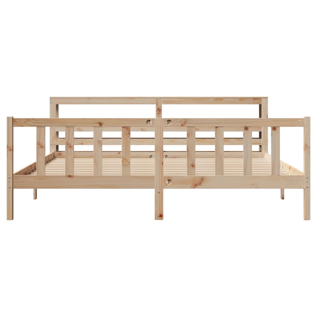 vidaXL Rama łóżka bez materaca, 180x200 cm, lite drewno sosnowe