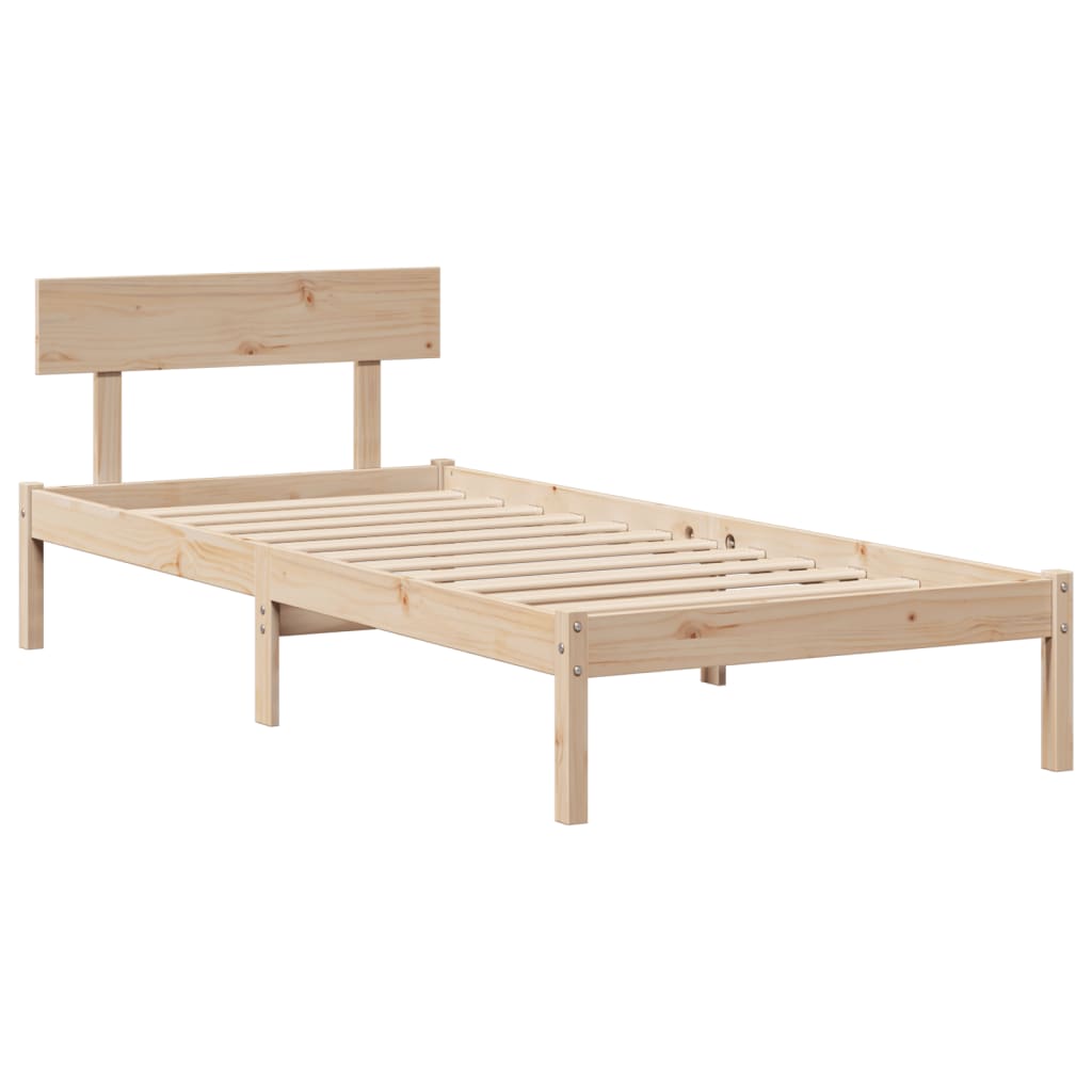vidaXL Rama łóżka bez materaca, 90x200 cm, lite drewno sosnowe
