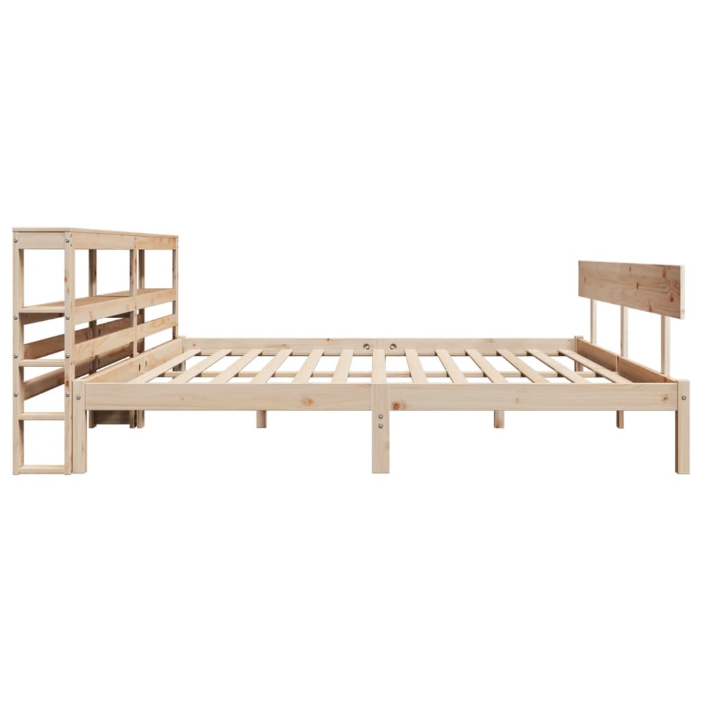 vidaXL Rama łóżka bez materaca, 200x200 cm, lite drewno sosnowe