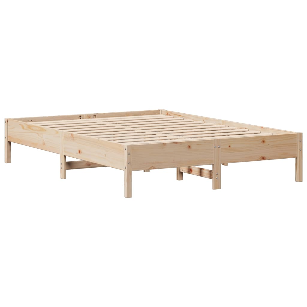 vidaXL Rama łóżka bez materaca, 140x200 cm, lite drewno sosnowe
