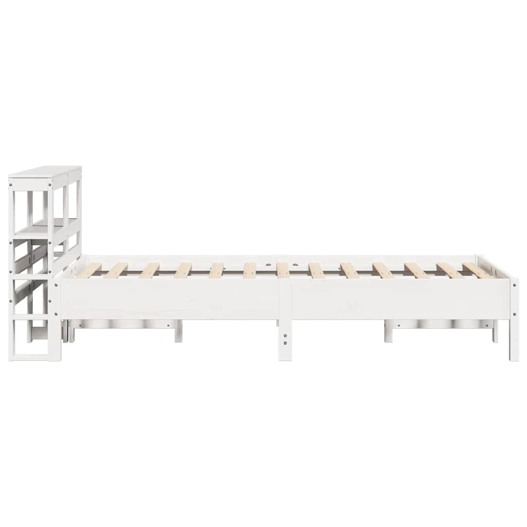 vidaXL Rama łóżka bez materaca, biała, 90x190 cm, lite drewno sosnowe