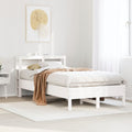 vidaXL Rama łóżka bez materaca, biała, 90x190 cm, lite drewno sosnowe