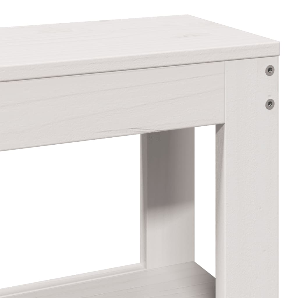 vidaXL Rama łóżka bez materaca, biała, 160x200 cm, lite drewno sosnowe