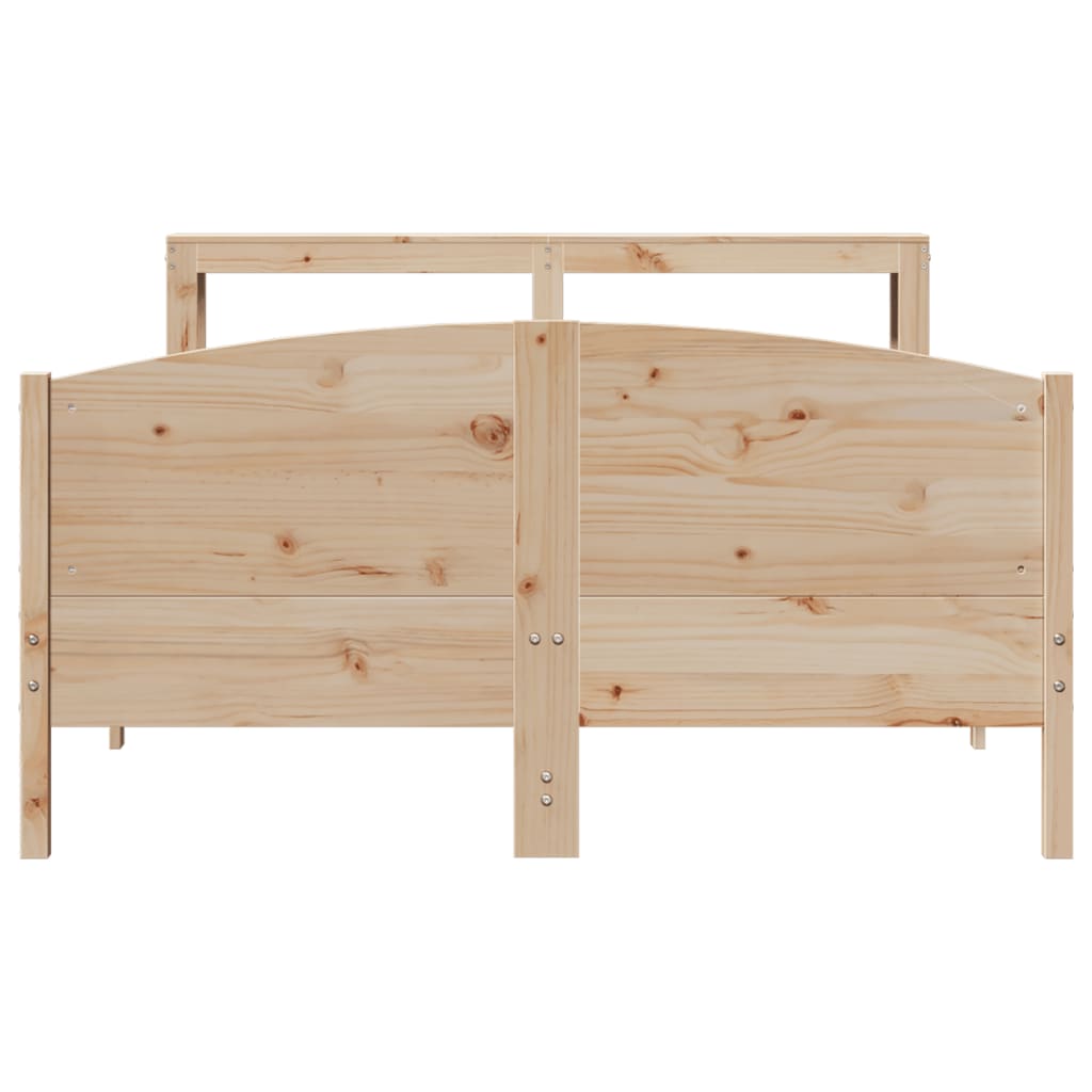 vidaXL Rama łóżka bez materaca, 150x200 cm, lite drewno sosnowe