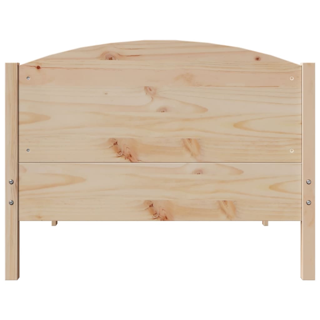 vidaXL Rama łóżka bez materaca, 75x190 cm, lite drewno sosnowe