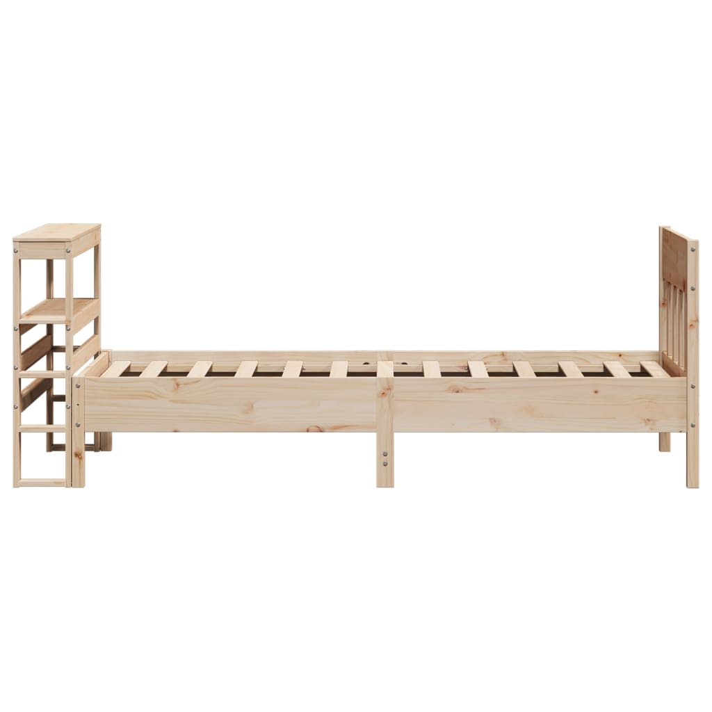 vidaXL Rama łóżka bez materaca, 90x200 cm, lite drewno sosnowe