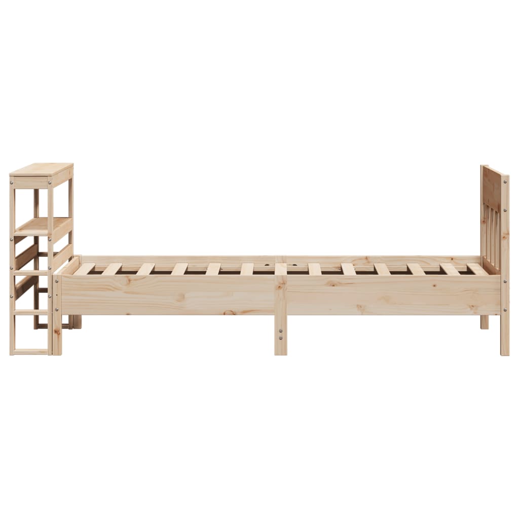 vidaXL Rama łóżka bez materaca, 90x190 cm, lite drewno sosnowe