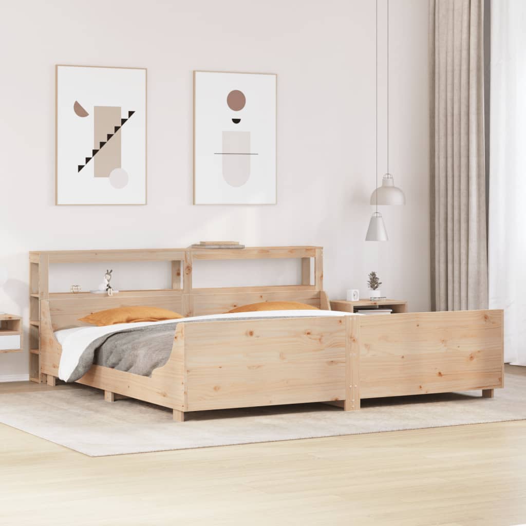 vidaXL Rama łóżka bez materaca, 180x200 cm, lite drewno sosnowe