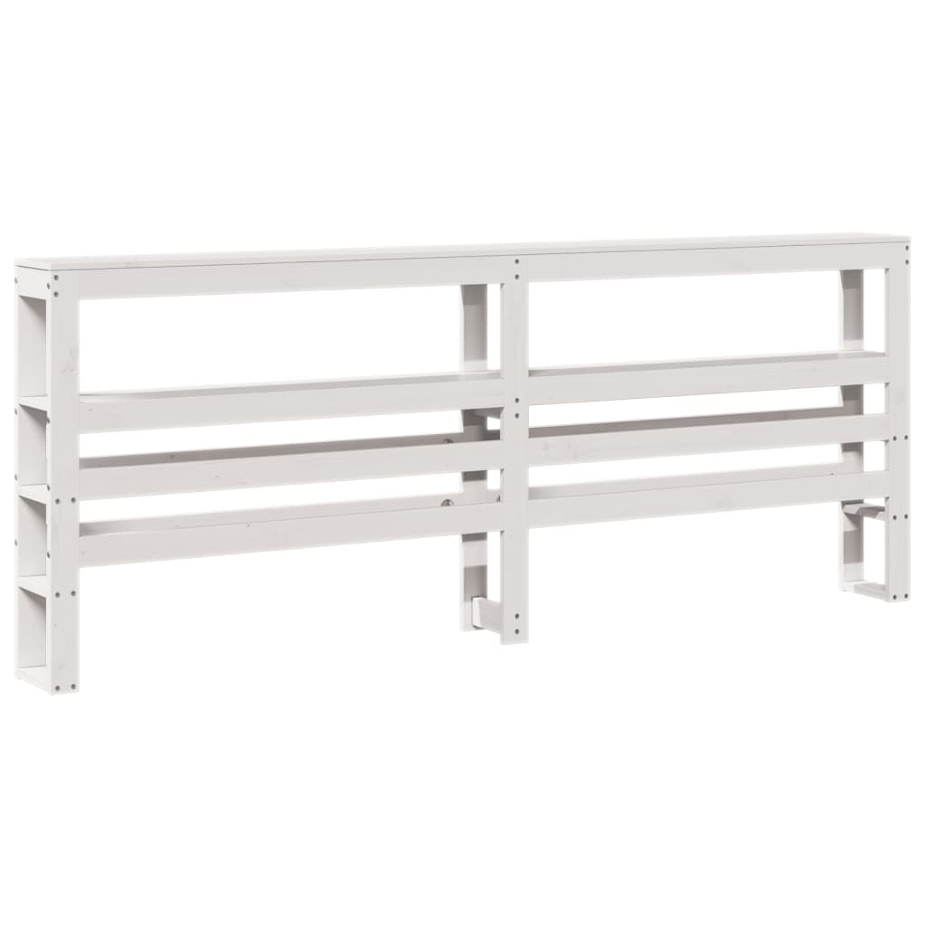 vidaXL Rama łóżka bez materaca, biała, 180x200 cm, lite drewno sosnowe