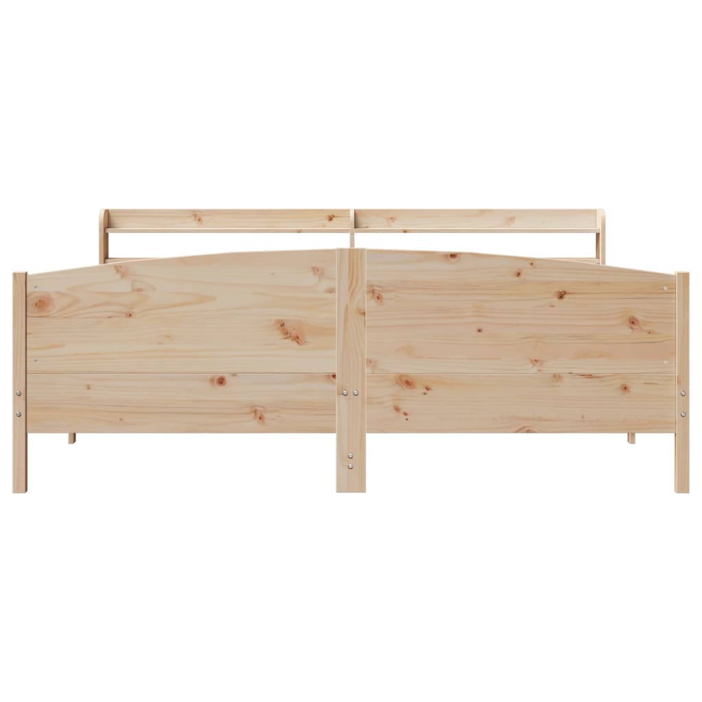 vidaXL Rama łóżka bez materaca, 200x200 cm, lite drewno sosnowe