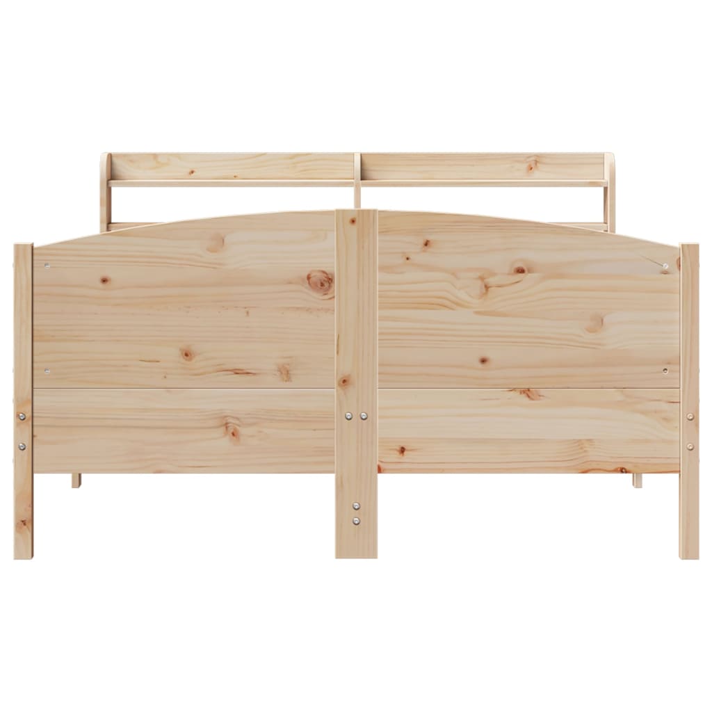 vidaXL Rama łóżka bez materaca, 150x200 cm, lite drewno sosnowe