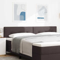 vidaXL Wezgłowie LED z paskami LED Ciemny brąz 200 cm tkanina