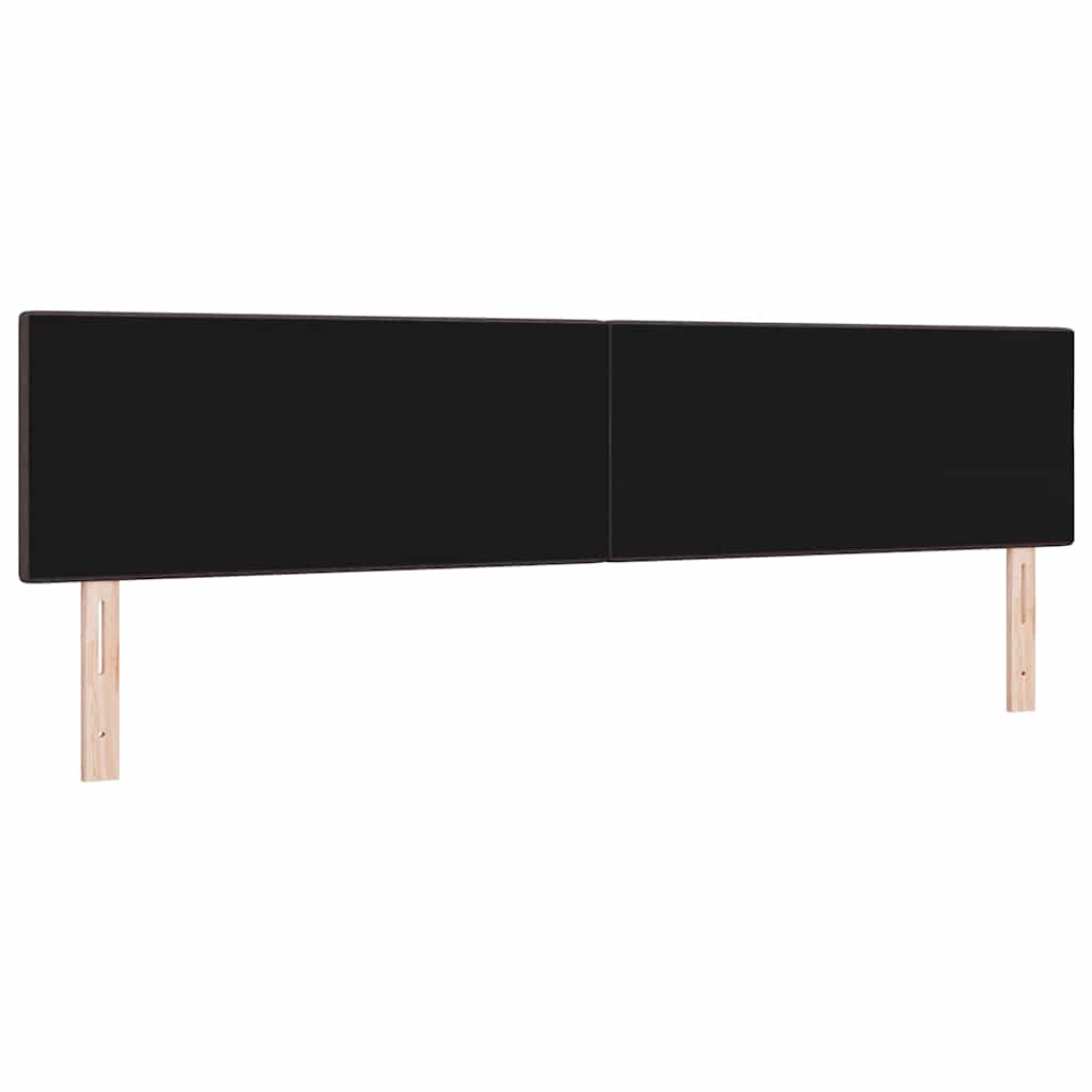 vidaXL Wezgłowie LED z paskami LED Ciemny brąz 200 cm tkanina