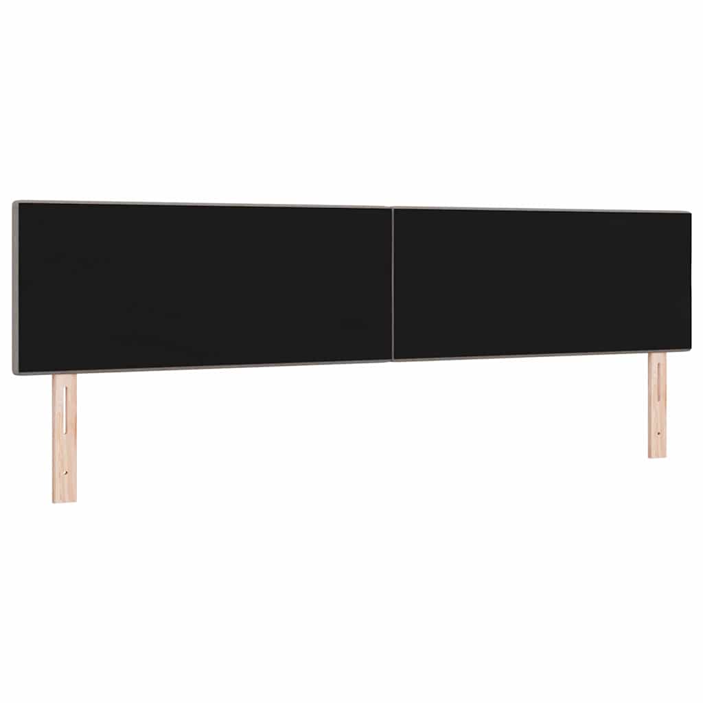 vidaXL Wezgłowie LED z paskami LED Ciemnoszary 200 cm tkanina