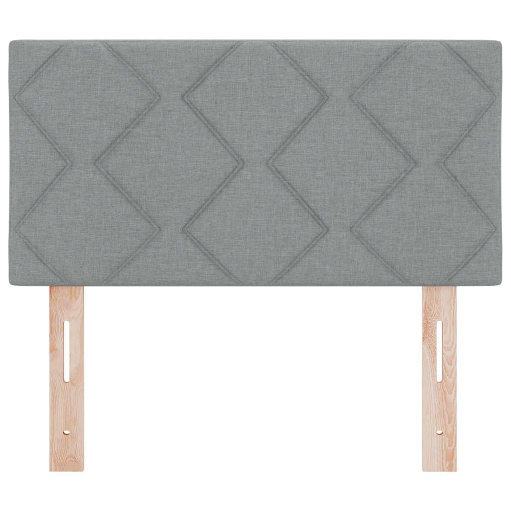 vidaXL Wezgłowie LED Jasnoszary 80 cm tkanina