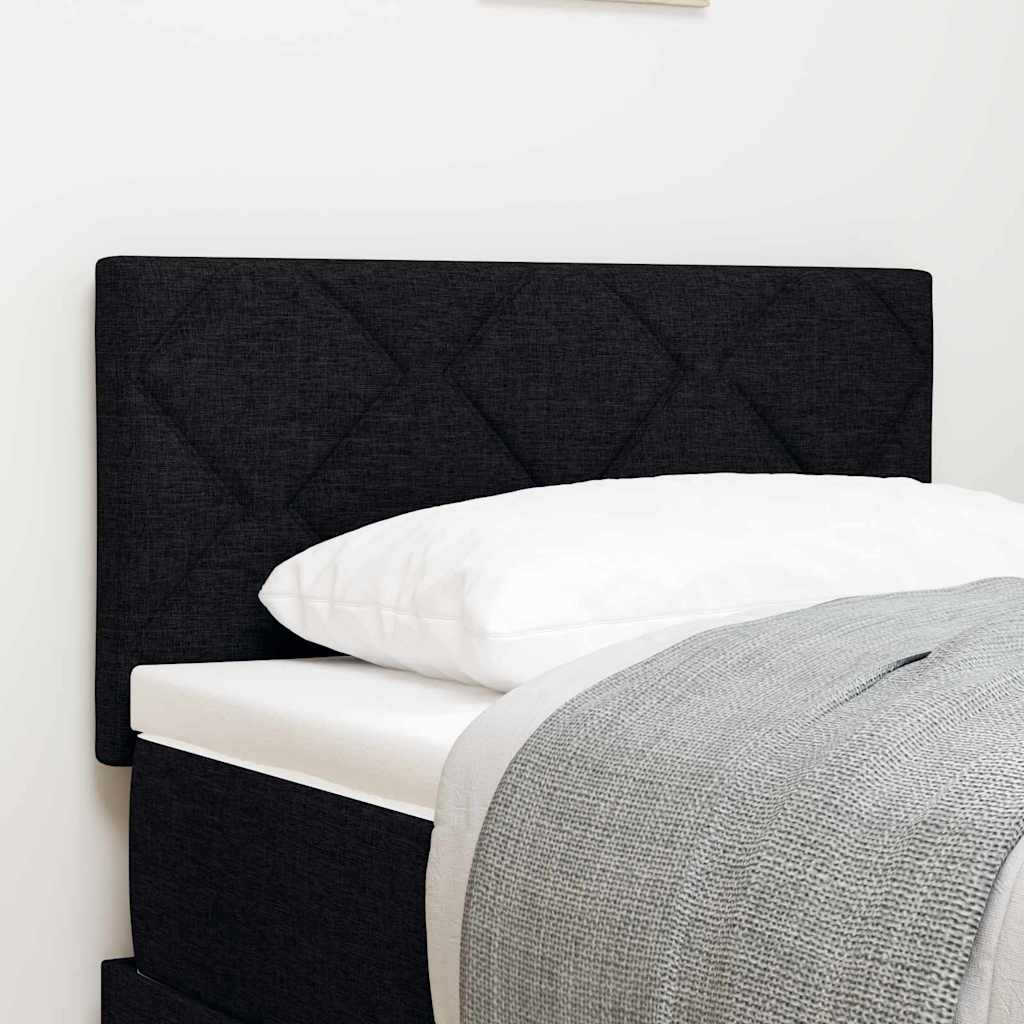 vidaXL Wezgłowie LED Czarny 80 cm tkanina
