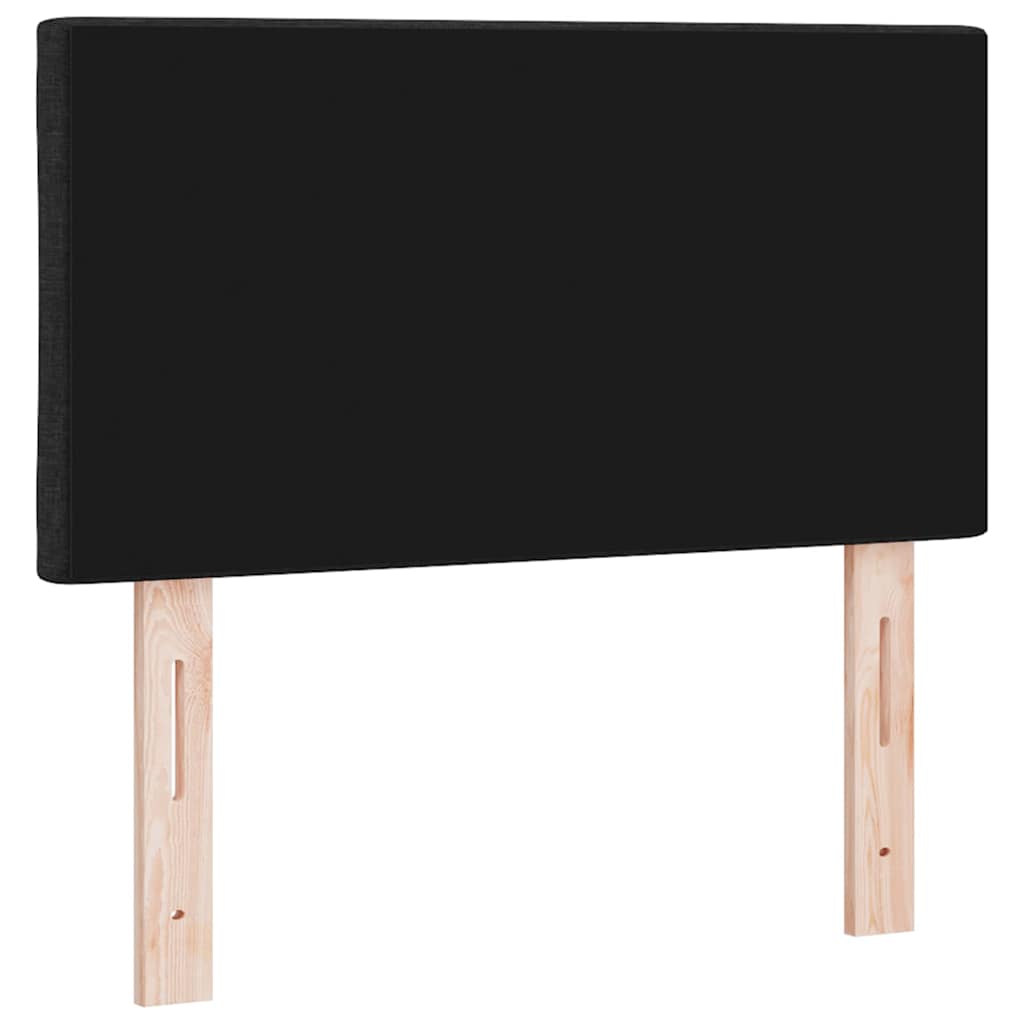 vidaXL Wezgłowie LED Czarny 80 cm tkanina