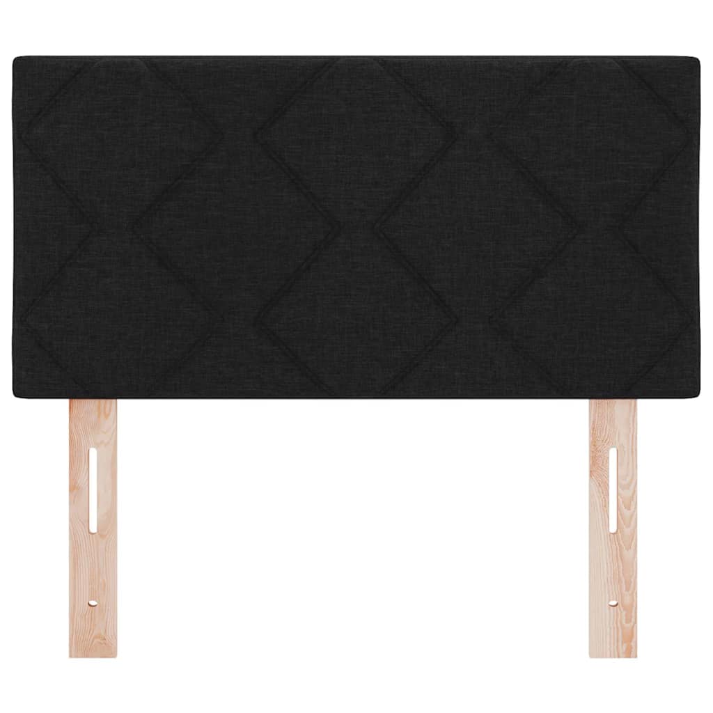 vidaXL Wezgłowie LED Czarny 80 cm tkanina