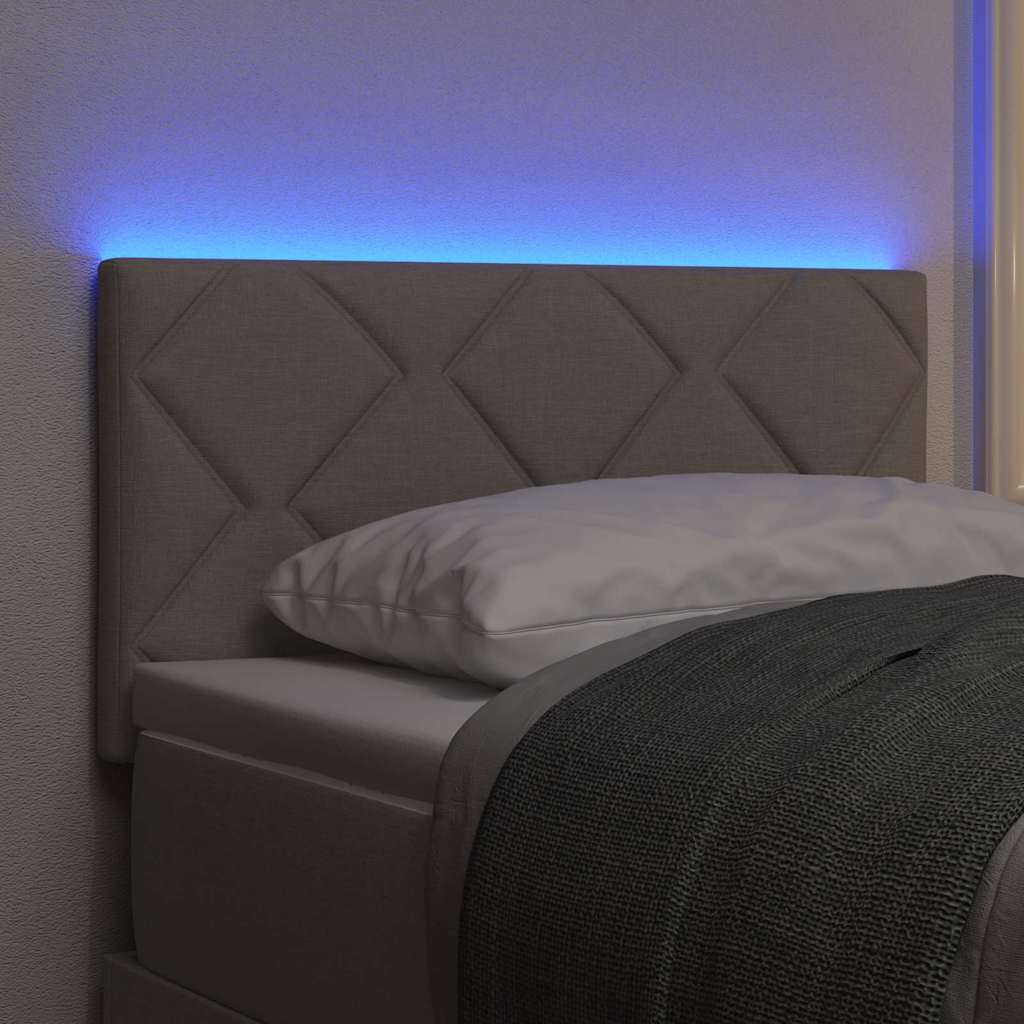 vidaXL Wezgłowie LED Ciemnoszary 80 cm tkanina