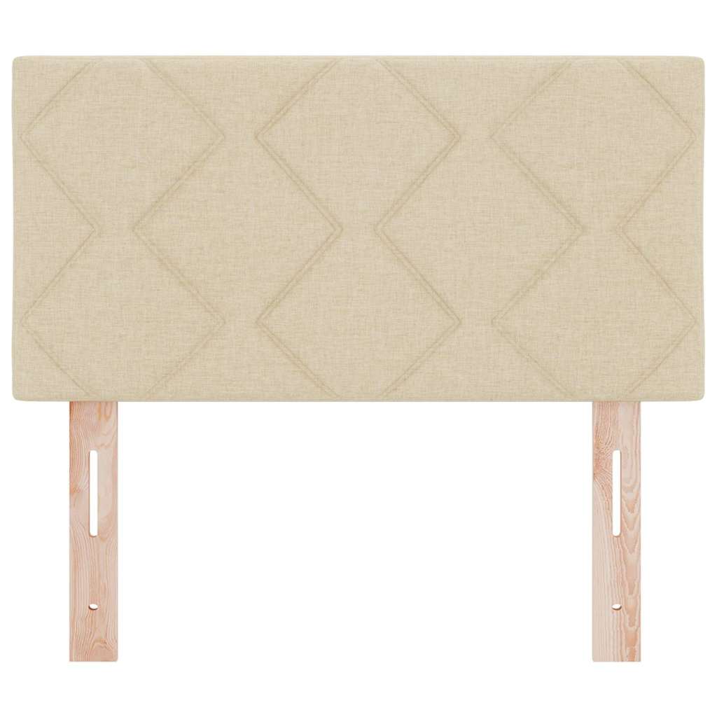 vidaXL Wezgłowie LED Kremowy 80 cm tkanina