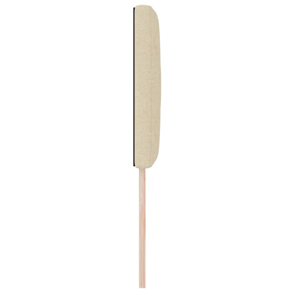 vidaXL Wezgłowie LED Kremowy 80 cm tkanina