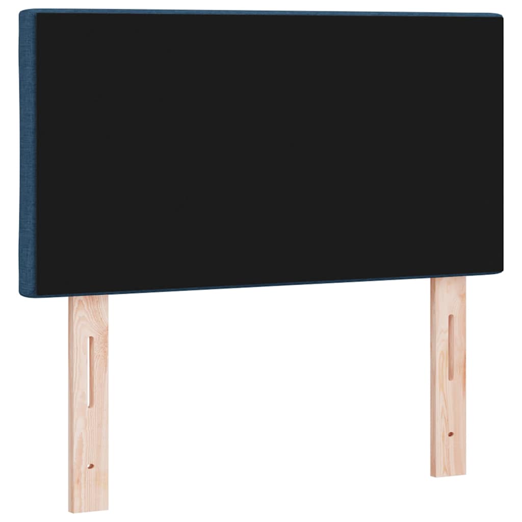 vidaXL Wezgłowie LED Niebieski 80 cm tkanina