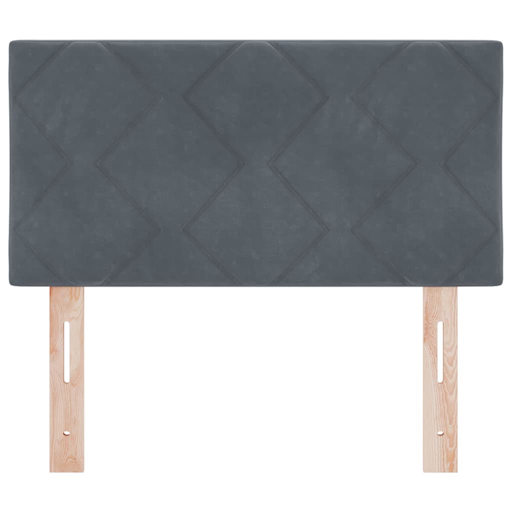 vidaXL Wezgłowie LED Ciemnoszary 80 cm Aksamit