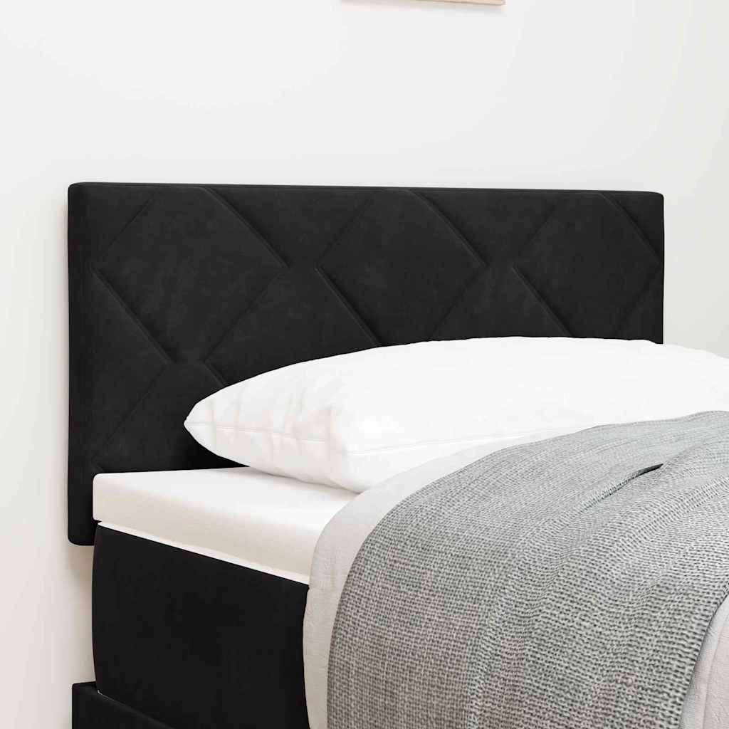 vidaXL Wezgłowie LED Czarny 80 cm Aksamit