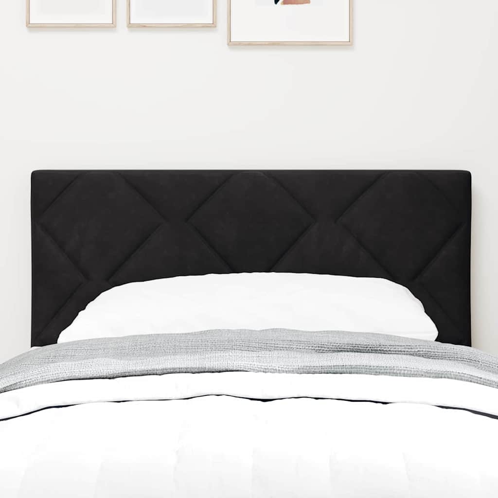 vidaXL Wezgłowie LED Czarny 80 cm Aksamit