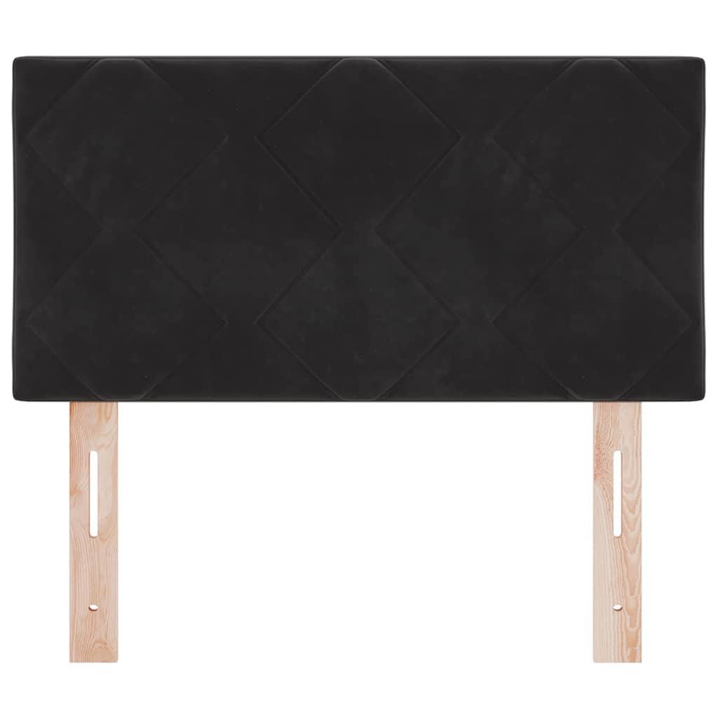 vidaXL Wezgłowie LED Czarny 80 cm Aksamit