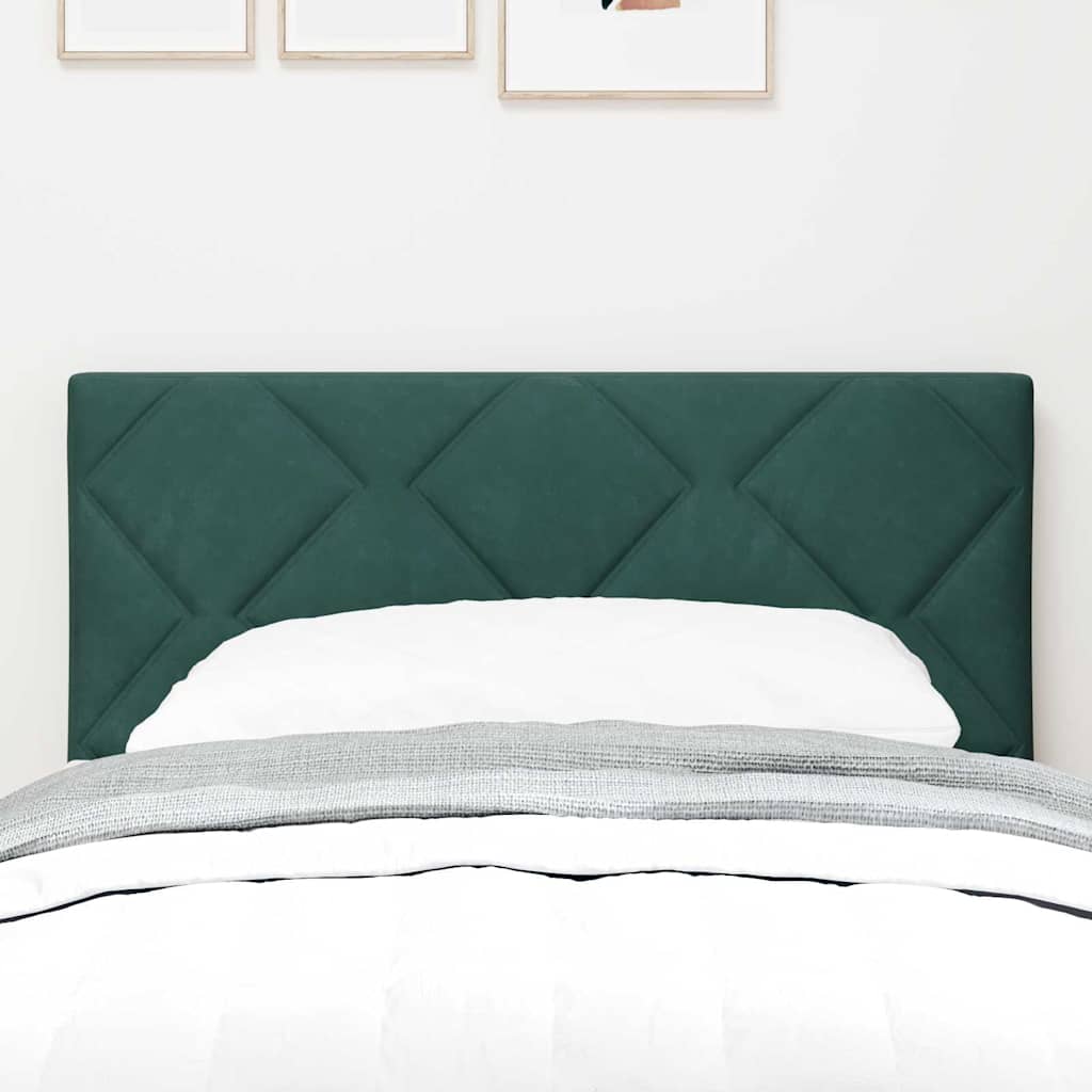 vidaXL Wezgłowie LED Ciemna zieleń 80 cm Aksamit