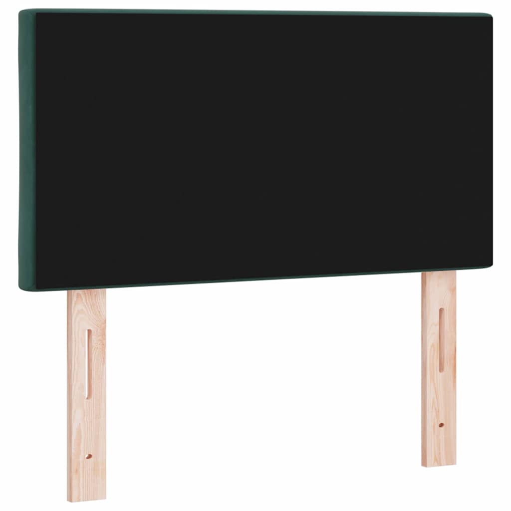 vidaXL Wezgłowie LED Ciemna zieleń 80 cm Aksamit