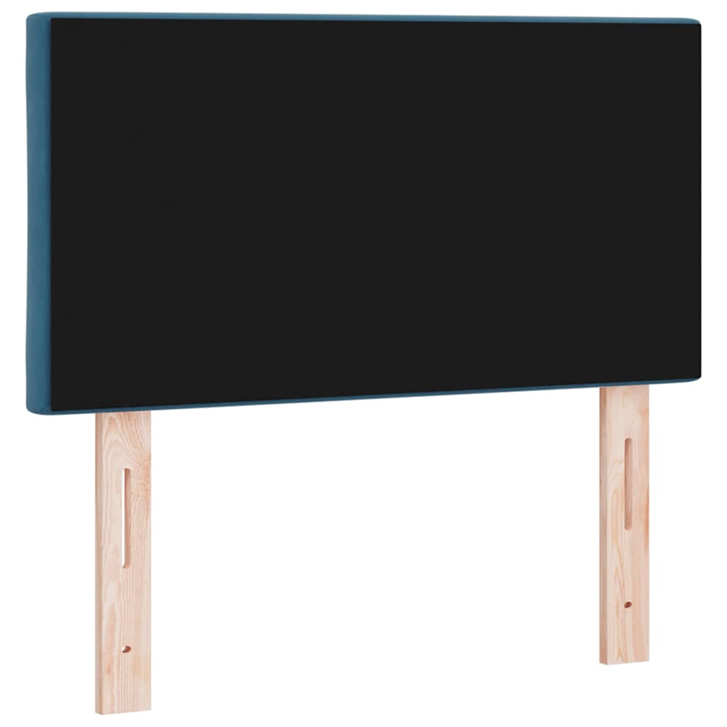 vidaXL Wezgłowie LED Ciemnoniebieski 80 cm Aksamit