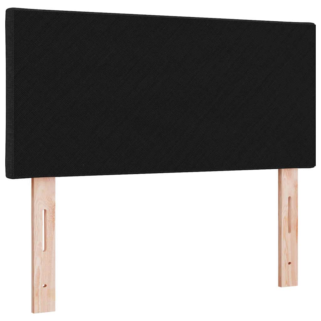 vidaXL Wezgłowie LED Czarny 90 cm tkanina