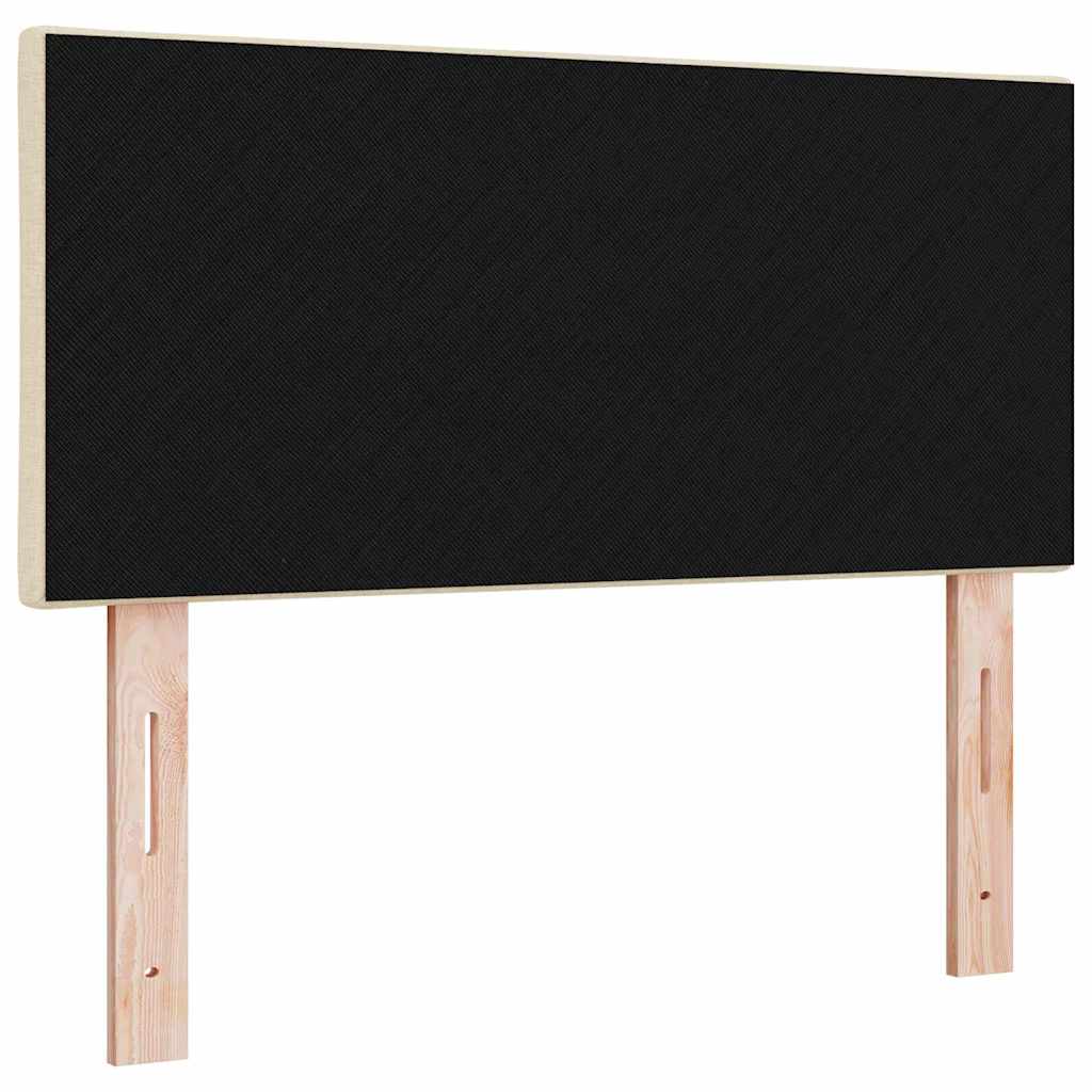vidaXL Wezgłowie LED Kremowy 90 cm tkanina