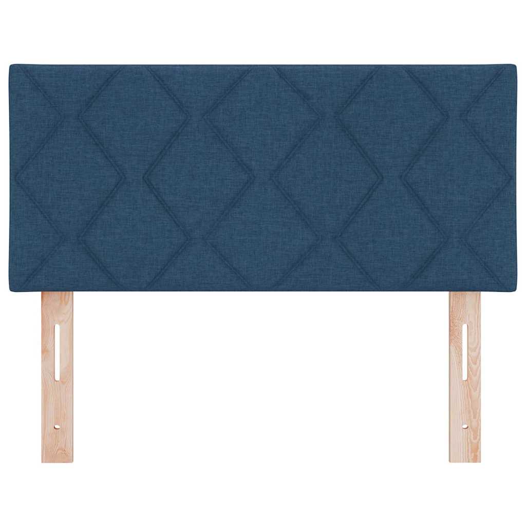 vidaXL Wezgłowie LED Niebieski 90 cm tkanina