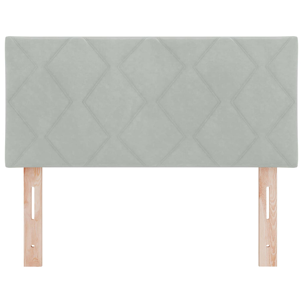 vidaXL Wezgłowie LED Jasnoszary 90 cm Aksamit