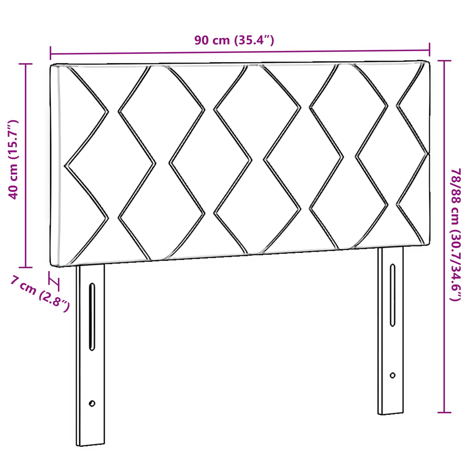 vidaXL Wezgłowie LED Jasnoszary 90 cm Aksamit