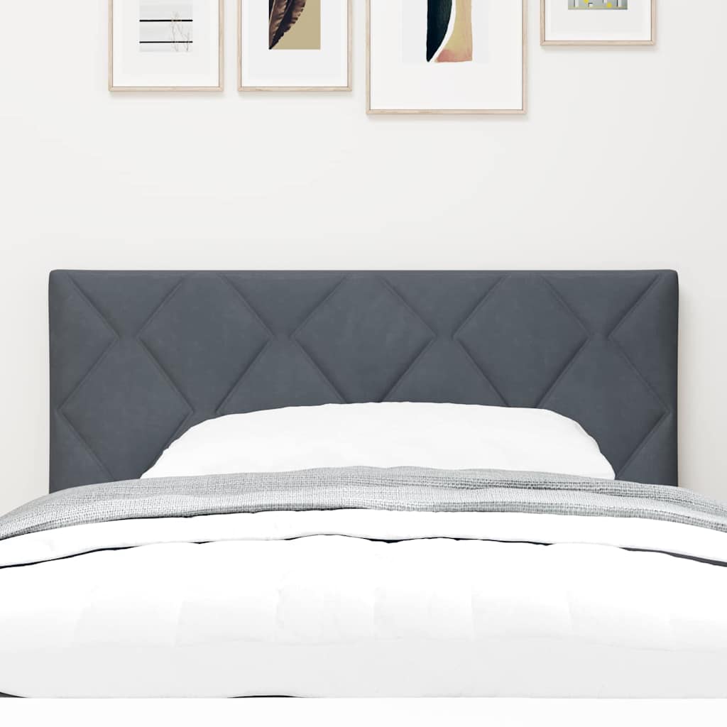 vidaXL Wezgłowie LED Ciemnoszary 90 cm Aksamit