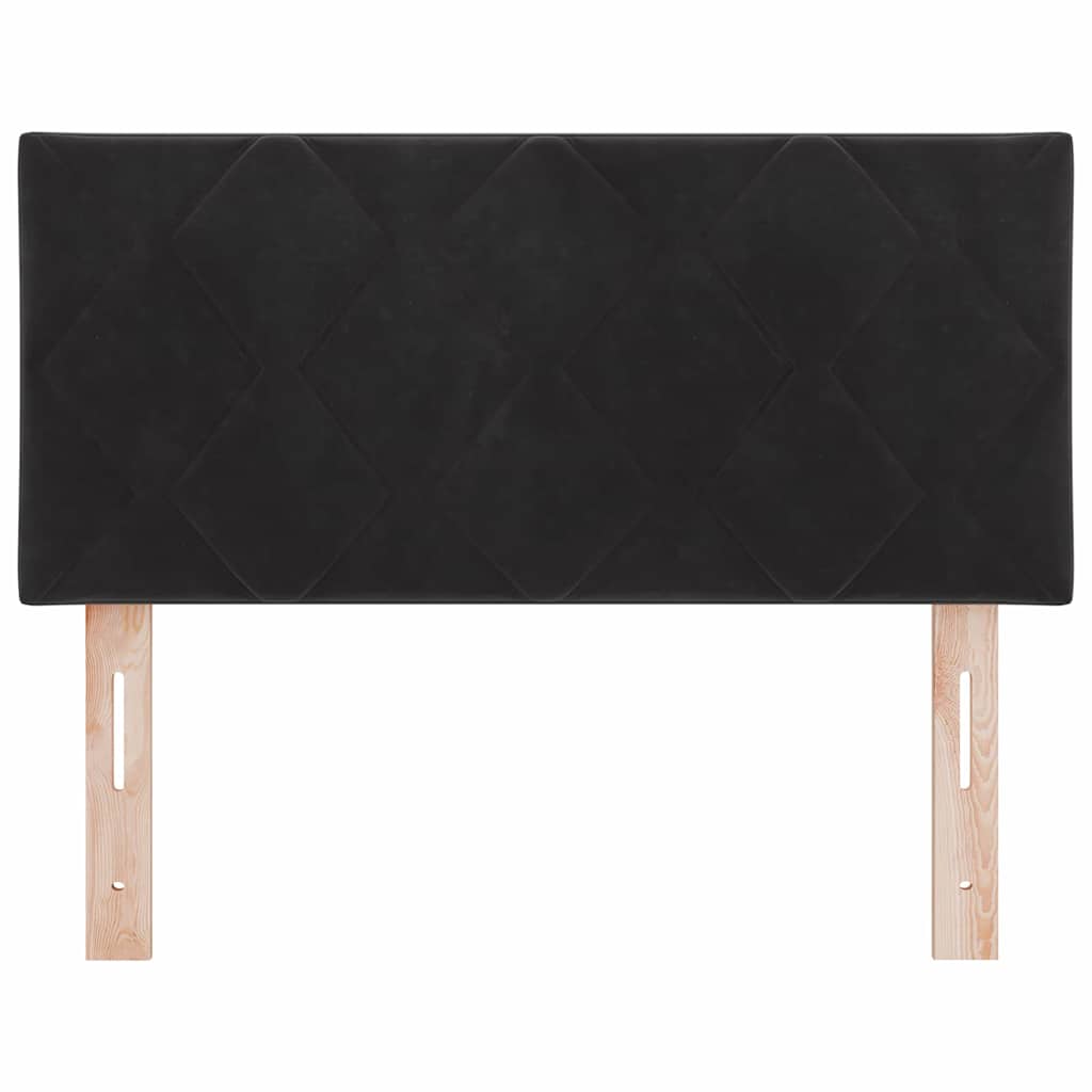 vidaXL Wezgłowie LED Czarny 90 cm Aksamit