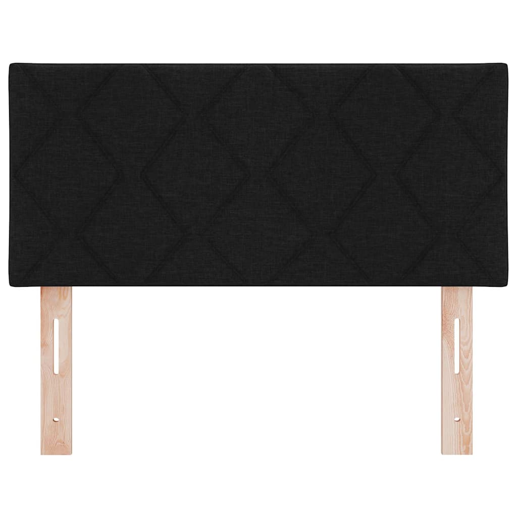 vidaXL Wezgłowie LED Czarny 100 cm tkanina