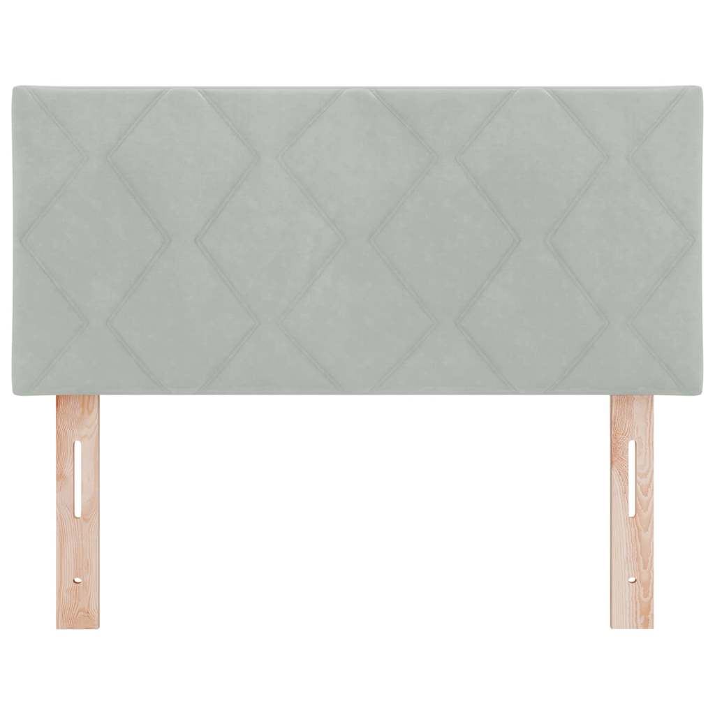 vidaXL Wezgłowie LED Jasnoszary 100 cm Aksamit