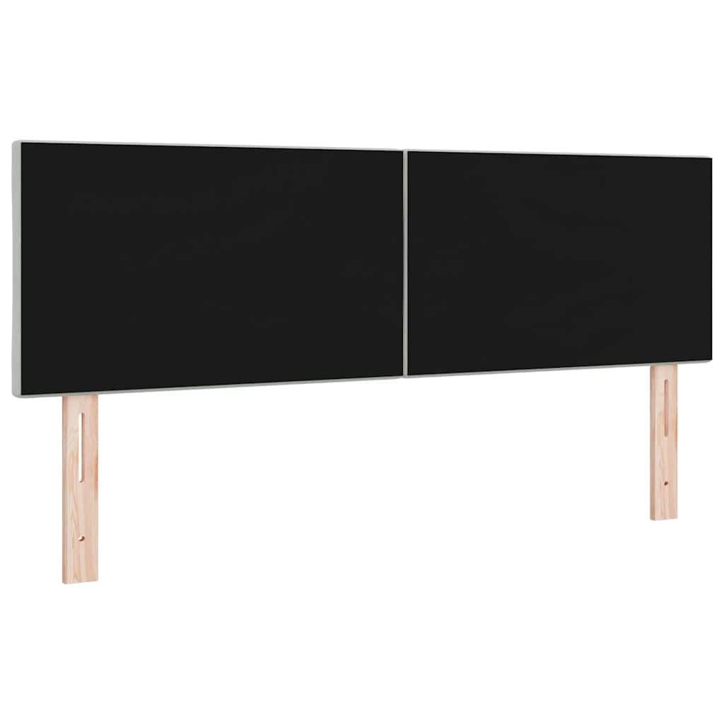 vidaXL Wezgłowie LED Jasnoszary 160 cm Aksamit