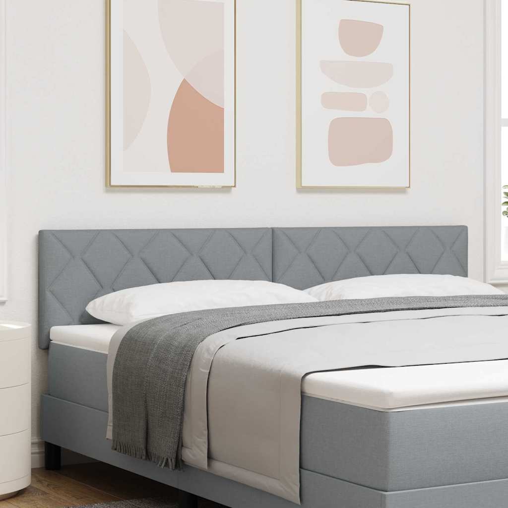 vidaXL Wezgłowie LED Jasnoszary 180 cm tkanina