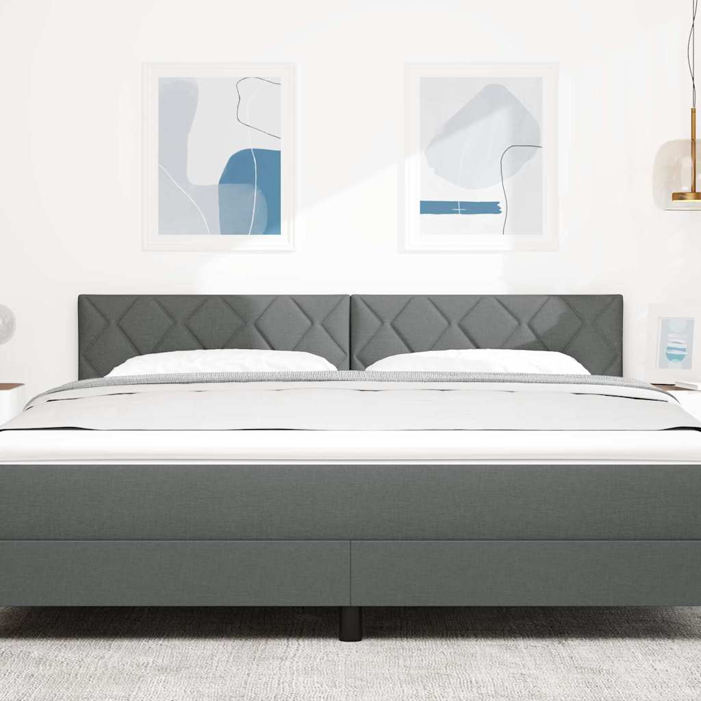 vidaXL Wezgłowie LED Szary 180 cm tkanina