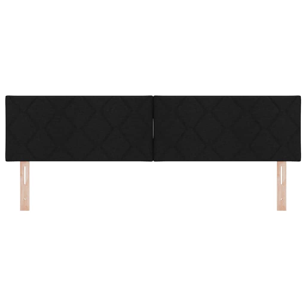 vidaXL Wezgłowie LED Czarny 180 cm tkanina